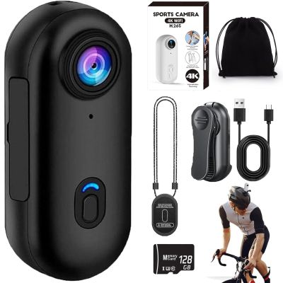 4K Waterproof POV Capture Pro, 128GB POV Pro, 2026 New Thumb Action Camera, Ultra Wide Angle Mini Body Camera, Wearable Video Recording for Vlogging, Cycling, Diving (Black 1080P+128GBMemory Card)