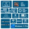 Lenovo Yoga 7 2-in-1 Laptop 16" WUXGA IPS Touch AMD 8-core Ryzen 7 8840HS (>i7-12700H) 16GB RAM 1TB SSD for Creator Designer Business Professional Win11Pro ICP Hub w/Copilot AI PC view 3