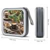 FekiLoot Coffee Bread CD Case 40 Discs Heavy Duty Bag Binder Storage Booklet Album Portable DVD CD Case Holder for Car Sturdy Hard Plastic Disc Cases for Home Office Travel view 2