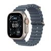 Apple Watch Ultra 3 [GPS + Cellular, 49mm] Rugged Titanium Case with Anchor Blue Ocean Band (Renewed) view 1
