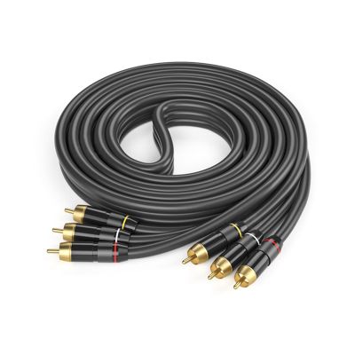 Yinziha 3RCA Male to 3 Male 3RCA Sound Stereos Subwoofer Cable Auxiliarys Cord for Home Theater, HDTV, Amplifiers Systems