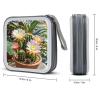 FekiLoot Cactus Flower Pot CD Case 40 Discs Heavy Duty Bag Binder Storage Booklet Album Portable DVD CD Case Holder for Car Sturdy Hard Plastic Disc Cases for Home Office Travel view 2