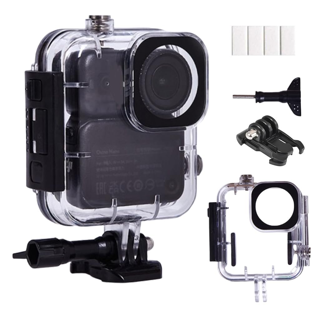 Coyktonty Waterproof Case/Dive Case for DJI Osmo Nano,Supports 50M/164FT Underwater Scuba Snorkeling Deep Diving with Bracket Accessories (Large-Dive Case)