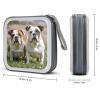 FekiLoot Two Cute Bulldog Dogs CD Case 40 Discs Heavy Duty Bag Binder Storage Booklet Album Portable DVD CD Case Holder for Car Sturdy Hard Plastic Disc Cases for Home Office Travel view 2