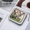 FekiLoot Two Cute Bulldog Dogs CD Case 40 Discs Heavy Duty Bag Binder Storage Booklet Album Portable DVD CD Case Holder for Car Sturdy Hard Plastic Disc Cases for Home Office Travel view 4