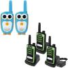 Retevis RT30 Walkie Talkies 2 Pack and RB66S Walkie Talkie 3 Pack, Toddler Toys for 4-6 Year Old Boys Girls, Small Owl Toy Walkie Talkie for Kids, Easy to Use, LED Eyes, Christmas Holiday Toy Gifts view 1