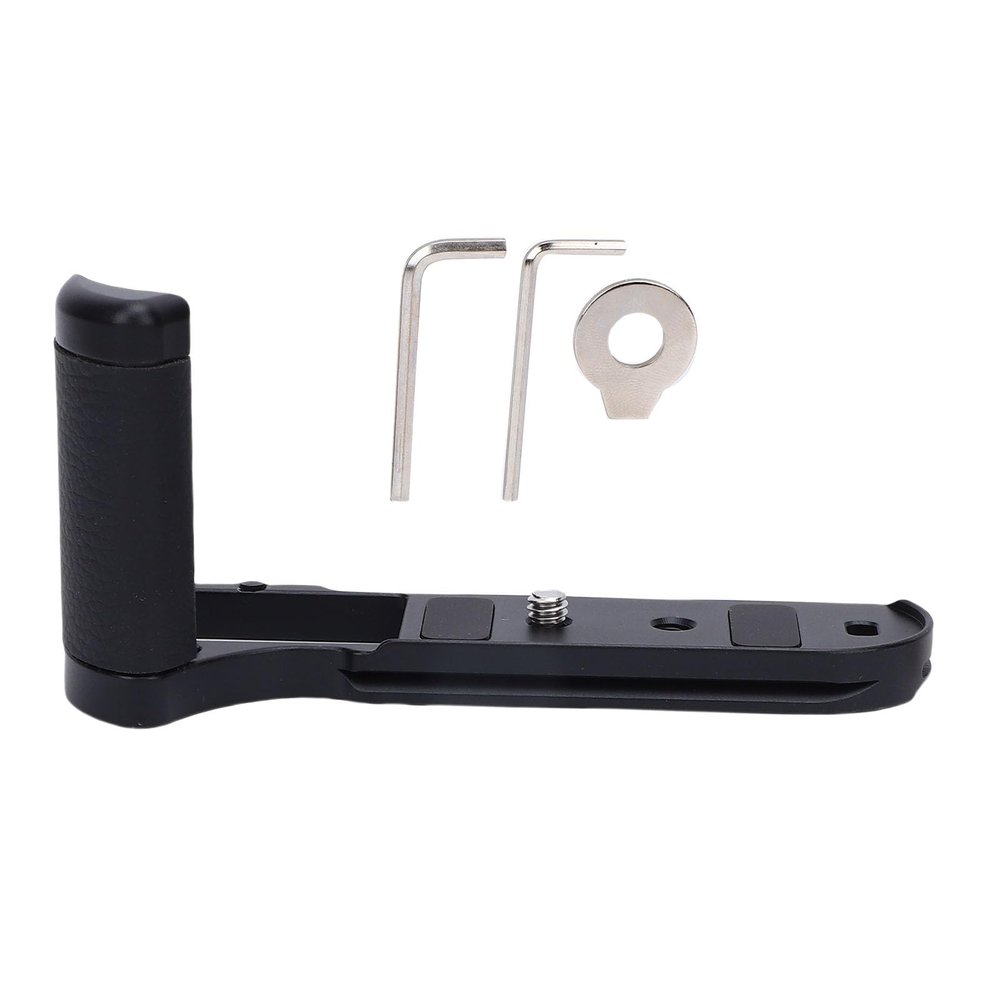 Vikye L Shaped Camera Handle, Ergonomic Grip with Aluminum Alloy Quick Release Tripod Mount Compatible with XT50 Cameras, with 1/4" Screw Hole (Black)