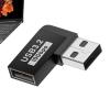 90 Degree USB Adapter  USB3.0 Aluminum Male Female, 10Gbps Data Connector | Perfect for Laptop Expansion, Desktop Organization, Television Interfaces, Systems, Angle Restricted Cable Placement view 1