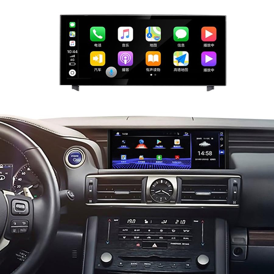 10.25 inch Android 14 GPS Navigation 8 core 8G+128G Carplay Android AUTO for Lexus IS300 IS350 RC300 RC350 2013-2018 Car Multimedia Bluetooth GPS. (Original wtih Touch PAD)