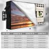 Retro Outdoor TV Cover for Outside Flat Screen,Home Text Wood Board 600D Thick Waterproof Weatherproof Outdoor TV Screen Protector with Zipper for 30 to 32 Inch Flat Screens Rustic Leaf Flower Plaid view 3