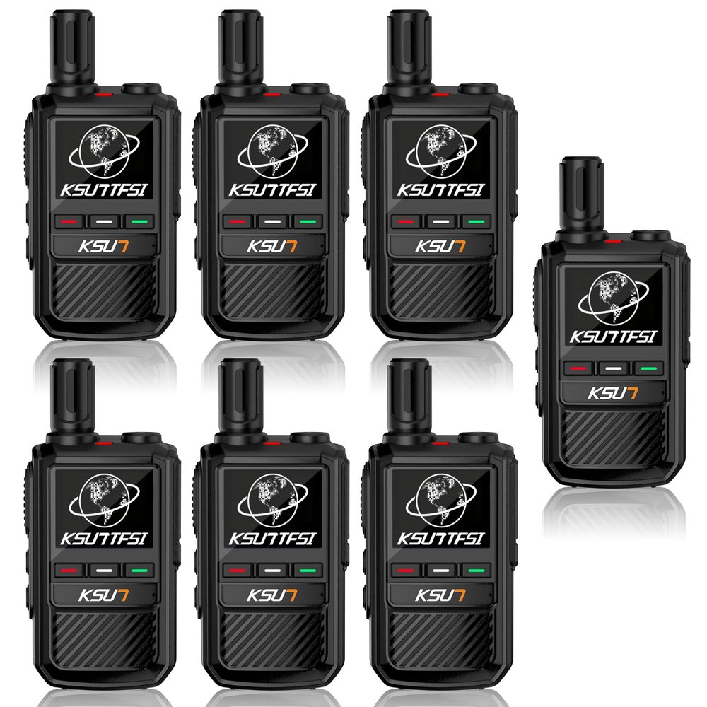 Rapid Lifetime Free Global Walkie Talkies Unlimited Range Nationwide PTT 4G LTE PoC Long Range Two Way Radios 5000 Miles Long Distance with Flashlight for Family,Outdoor,Logistics (7 Pack with SIM)