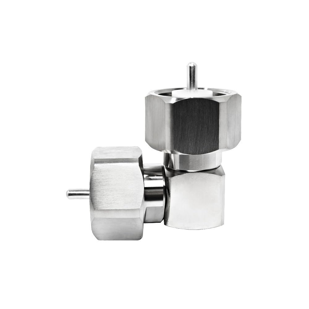 High Voltage LC Male Right Angle Connector - Coaxial Cable Adapter for 50 Ohm Applications, DC-6GHz Frequency Range