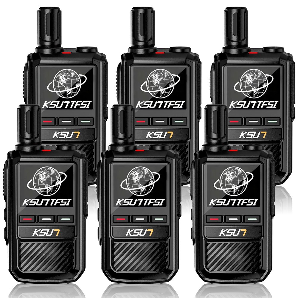 Rapid Lifetime Free Global Walkie Talkies Unlimited Range Nationwide PTT 4G LTE PoC Long Range Two Way Radios 5000 Miles Long Distance with Flashlight for Family,Outdoor,Logistics (6 Pack with SIM)