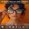 AI Smart Glasses with Camera and Audio, 4K HD Video Recording Glasses, 8MP Camera Glasses for Men Women, AI Voice, Real-Time Translation, Photochromic Lenses, IP65 Waterproof for Travel & Meetings view 2