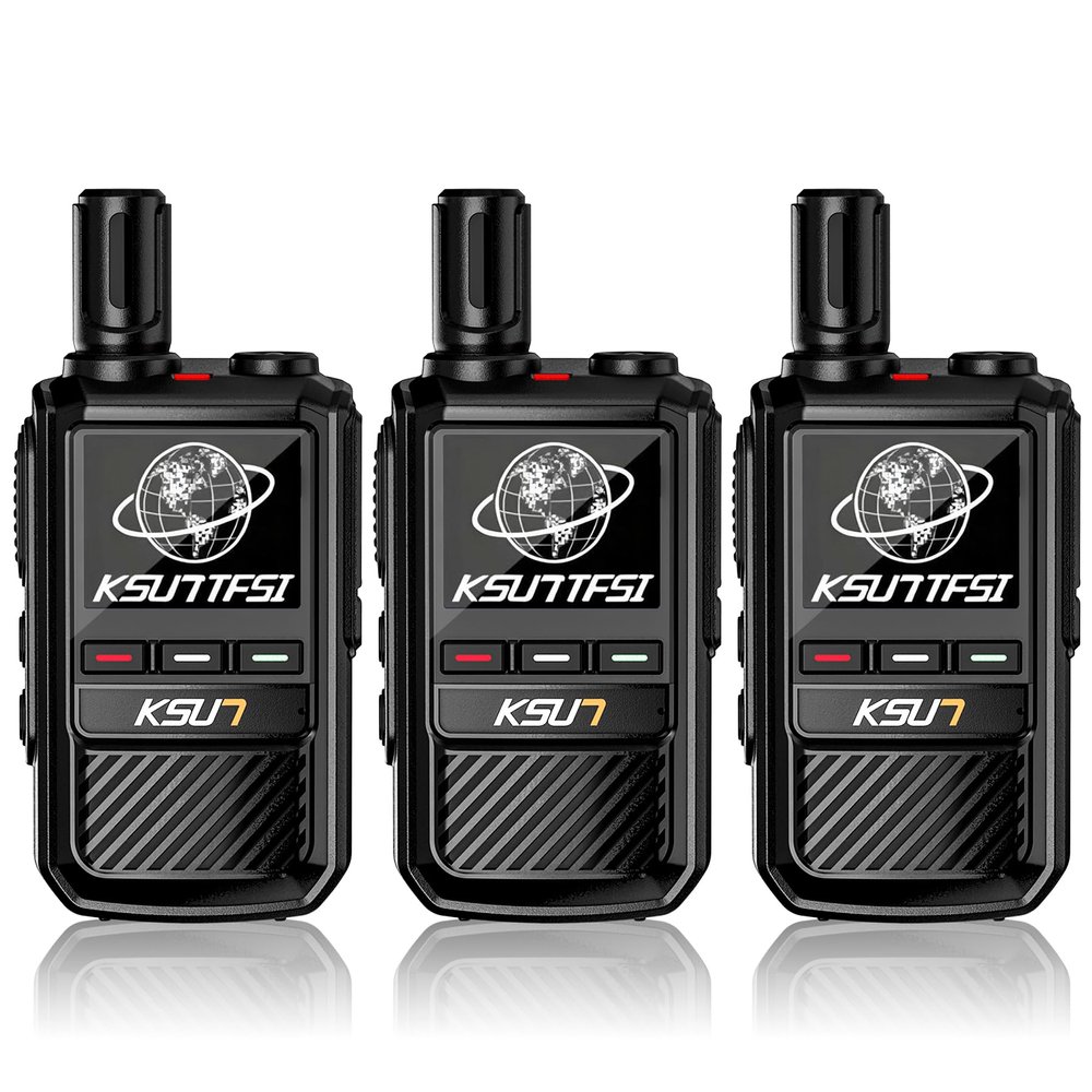 Rapid Lifetime Free Global Walkie Talkies Unlimited Range Nationwide PTT 4G LTE PoC Long Range Two Way Radios 5000 Miles Long Distance with Flashlight for Family,Outdoor,Logistics (3 Pack with SIM)