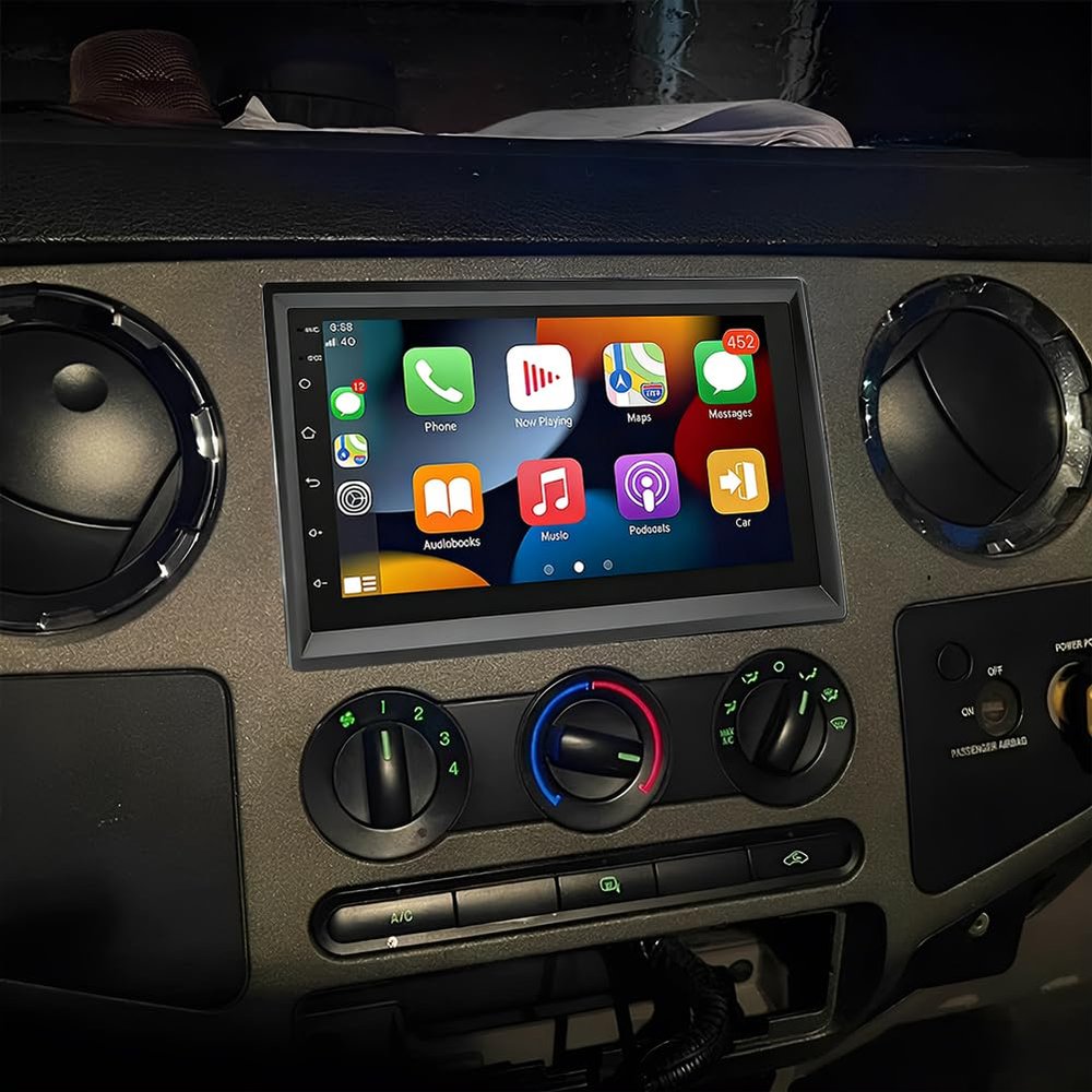 7" Android 14 Car Stereo Radio for Ford F250 F350 Super Duty 2008-2016 with Carplay Android Auto,Touch Screen Car Radio with GPS Navigation Bluetooth WiFi FM RDS SWC AHD Backup Camera, 2+32G