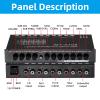 7-Band Car Audio Equalizer, Adjustable 7 Bands EQ Car Amplifier Graphic Equalizer with CD/AUX Input Select Switch, Front/Rear + Sub Output, for Boat RV RTV Motorcycle Car Stereo Tone Control. (EQ7) view 3