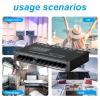 7-Band Car Audio Equalizer, Adjustable 7 Bands EQ Car Amplifier Graphic Equalizer with CD/AUX Input Select Switch, Front/Rear + Sub Output, for Boat RV RTV Motorcycle Car Stereo Tone Control. (EQ7) view 4