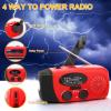 Asixxsix NOAA Weather Radio, 2000mAh Power Bank Phone Charger Emergency Radio AM FM WB with LED Flashlight, Solar Hand Crank Radios, Survival Gear for Outdoor Camping view 2