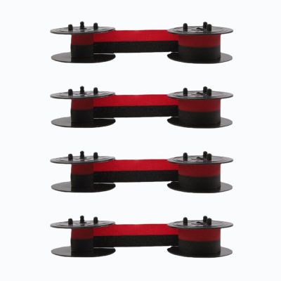 Fabater 4PCS Calculator Ribbon, Long Lasting Universal Twin Spool with Micro Ink Technology, Compatible for EL 1197PIII EL 2196BL MP27D FR 2650TM DR 120R DR