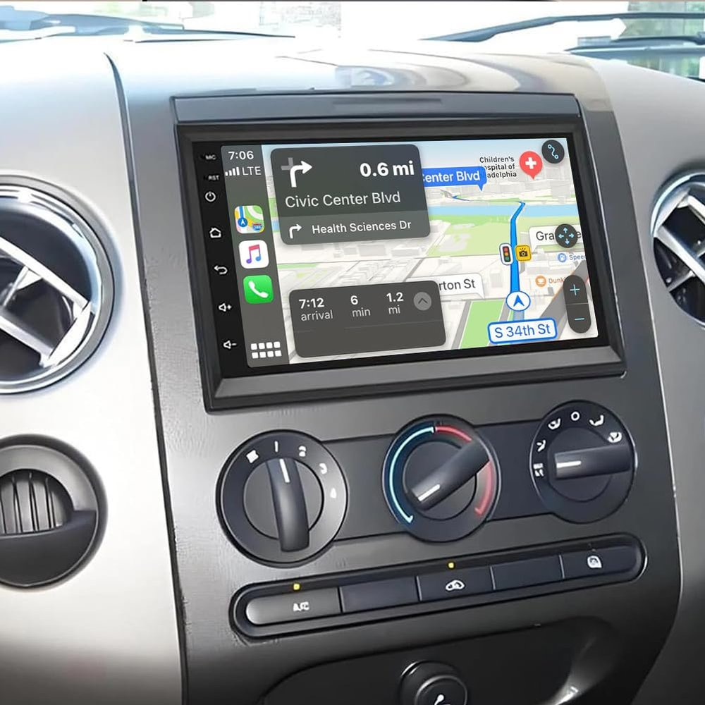 7" Android 14 Car Stereo Radio for Ford F150 F250 F350 2004-2014 with Carplay Android Auto,Touch Screen Car Radio with GPS Navigation Bluetooth WiFi FM RDS SWC AHD Backup Camera, 2+32G