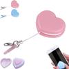 Mobile Phone Screen Wipe with Dust Plug, 2026 New Heart-Shaped Phone Screen Cleaner with Keychain, Fingerprint Cleaning Cloth for Computer Smartphone Touchscreen Glasses (Pink) view 1