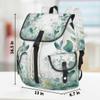 Adornori Eucalyptus Leaf Laptop Backpack 15 Inch Travel Computer Drawstring Bag for Work Business Waterproof Lightweight Casual Daypack for Women Men,Sage Green Plants view 4