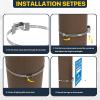 Adjustable Pole Mounting Brackets Heavy Duty Stainless Steel Sign Mounting Hardware Kit for Outdoor Security Cameras Solar Panels and Street Signs with Wide Pole Range Compatibility (Silver) view 2