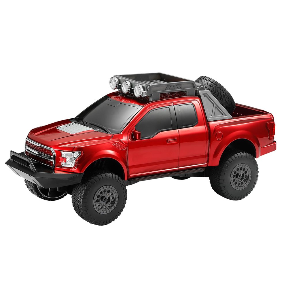 WSTER Off-Road Pickup Truck Bluetooth Speaker with LED Roof Lights & Rear Tire Design, 8W Portable Wireless Audio, TWS Stereo, Built-in Mic, AUX/TF/USB, Outdoor Truck Speaker Gift for Men (Red)