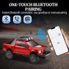 WSTER Off-Road Pickup Truck Bluetooth Speaker with LED Roof Lights & Rear Tire Design, 8W Portable Wireless Audio, TWS Stereo, Built-in Mic, AUX/TF/USB, Outdoor Truck Speaker Gift for Men (Red) view 2