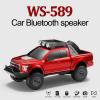 WSTER Off-Road Pickup Truck Bluetooth Speaker with LED Roof Lights & Rear Tire Design, 8W Portable Wireless Audio, TWS Stereo, Built-in Mic, AUX/TF/USB, Outdoor Truck Speaker Gift for Men (Red) view 4