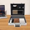 Aluminum Laptop Briefcase with Combination Lock | Hard Security Case 15"x13"x4" | Portable Locking Briefcase with Shoulder Strap for Travel & Business view 4