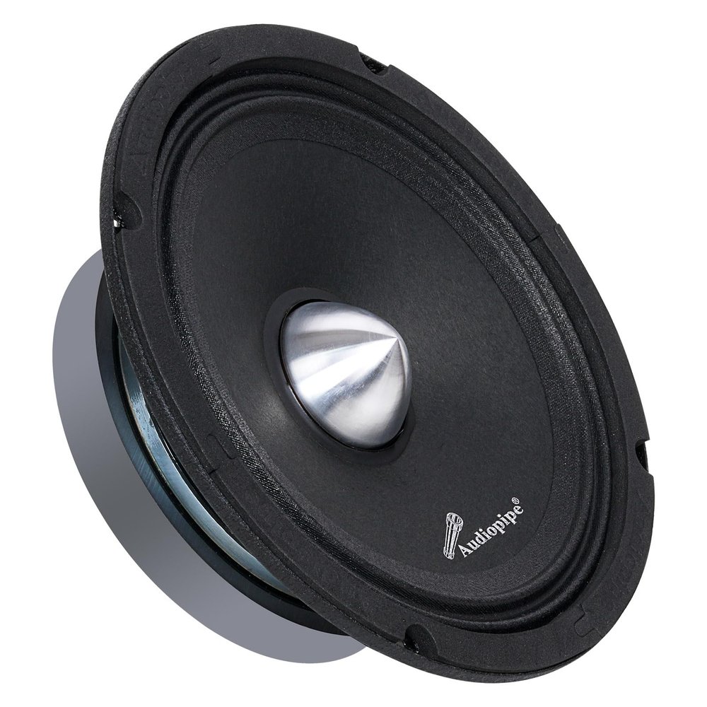 Audiopipe 6 Low Mid Frequency Loudspeaker 2-Pack (APMB-628PC-X2), Powerful 200W Speaker with 1.5 Kapton Voice Coil, 4 Ohm Impedance, Crisp Midrange and Durable Steel Basket Design