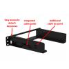 10 Inch Rack Mount for Lenovo ThinkCentre Tiny Bracket,Adapter for M720q/M920q/P330 etc,with Front Keystone Ports and Cable Management,Durable ABS Material (Left_Keystone) view 3