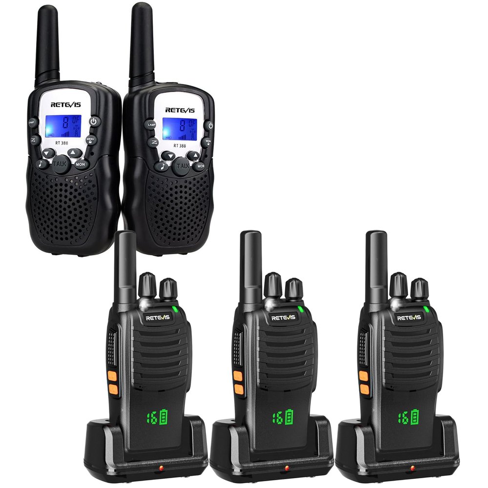 Retevis RT388 Walkie Talkies for Kids 1 Pair and H-777H Walkie Talkie 3 Pack,Toys Walkie Talkie for 6-12 Years Old Boys Girls,Kids Toys Gifts for Outside Trip Camping Hiking