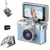 2026 New Mini Digital Camera with 1.47 in LCD Screen 1080P, Mini Keychain Retro Camera with 32GB Card, Keychain Camera with flip Screen, Ideal for Travel, Study, Concerts (Blue,with Memory Card) view 1