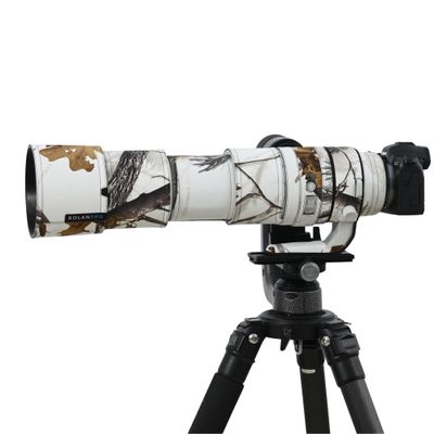 ROLANPRO Waterproof Lens Cover for Canon RF 200-800mm F6.3-9 is USM Camouflage Rain Cover-#21 Snow Waterproof