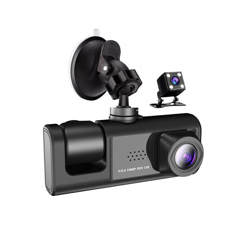 3 Channel Dash Cam for Lexus RX 2016 2017 2018 2019 2020 2021, Dash Cam Front and Rear Inside with Memory Card, Dash Camera for Cars, Loop Recording, Night Vision,A 32GB