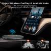 2025 Upgrade CB6 CarPlay AI Box&Android AI Box, Wireless CarPlay/Android Auto Adapter, Plug & Play CarWave Car Smart Box with AI DriveChat, GPS Track, Android 13, 2 BT, 4G LTE, 8G+128G, Gray view 4