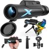 12x50 High Power HD Monocular Telescope with Phone Adapter & Tripod, Waterproof Compact Monocular for Bird Watching, Hiking, Camping - Clear Low Light Vision view 1