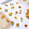 100PCS Sunflower Stickers - Shimmeroo Waterproof Scrapbook Vintage Flower Stickers for Junk Journal Supplies Envelope Calendar Laptop Collage Card Making Phone Case DIY Crafts view 3