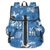 Adornori Zebra Laptop Backpack 15 Inch Travel Computer Drawstring Bag for Work Business Waterproof Lightweight Casual Daypack for Women Men,Cute view 1