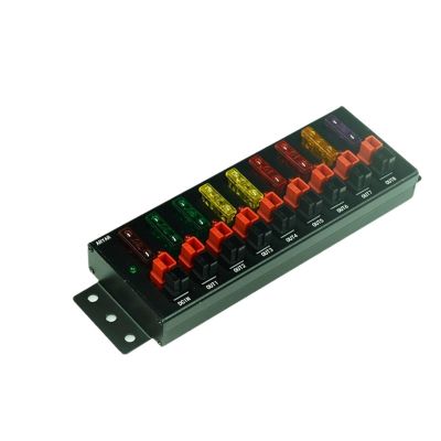 1PCS 9 Port 40A Connector Power Splitter Distributor Strip, 1 Input and 8 Output.