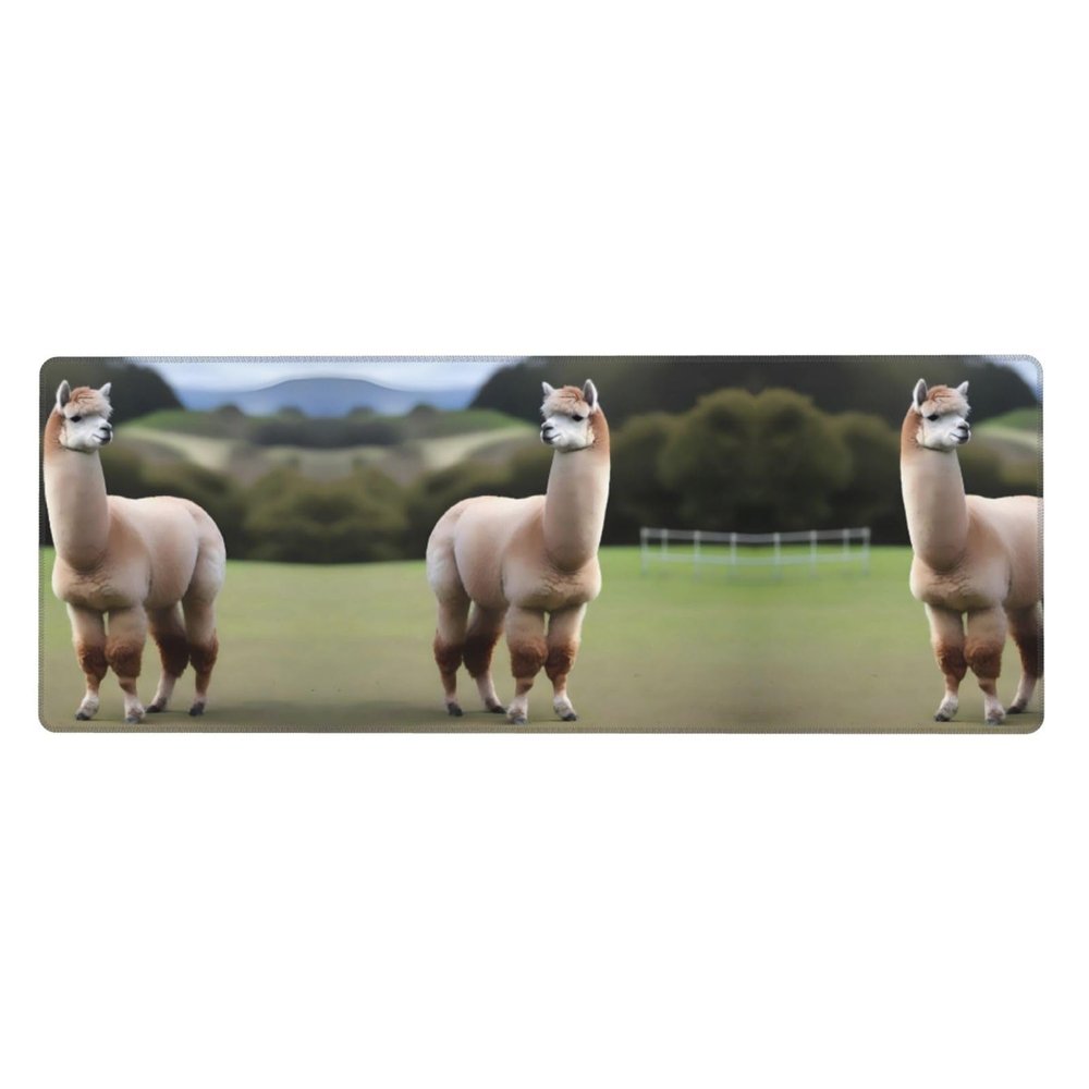 LLKGOT Alpaca's Body Display Pattern Gaming Mouse pad XXL Large Mouse Mat Long Extended Mouse Pad Desk Mat Non-Slip Rubber Mice Pads Stitched Edges Thin Pad 31.5 x 11.8 x 0.12 in