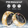 FAHKNS Smart Health Ring for Women Men: Fitness Tracker Ring with Heart Rate,Blood Oxygen,Sleep Monitor,Stress,Steps Counter,IP68 Waterproof for iOS & Android,No APP Fees (Enamel,11#) view 2