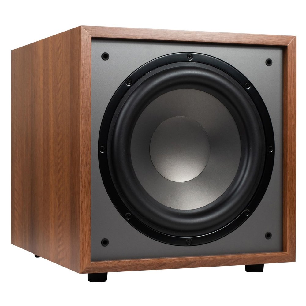 Dayton Audio Classic CS1200 12" 200W Powered Subwoofer with Class-D Amplifier, Deep Bass and Clean Design for Home Theater & Music Wood
