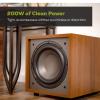 Dayton Audio Classic CS1200 12" 200W Powered Subwoofer with Class-D Amplifier, Deep Bass and Clean Design for Home Theater & Music Wood view 2