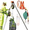 Heavy-Duty Confined Space Tripod System with Fall Protection Kit - Safety Equipment for Manhole Rescue, Industrial Work at Height, Emergency Response view 1
