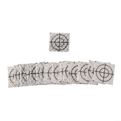 100 Pcs Acrylic Reflective Target Plates for Total Station, 0/30/40/50/60mm, for Bridge, Building, and Subway Construction Monitoring and Surveying(3cm*3cm)