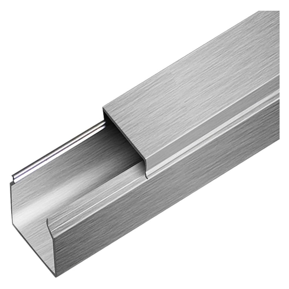 Aluminum Alloy Floor Cable Protector,Self-Adhesive Wire Hider Cover,1m Length